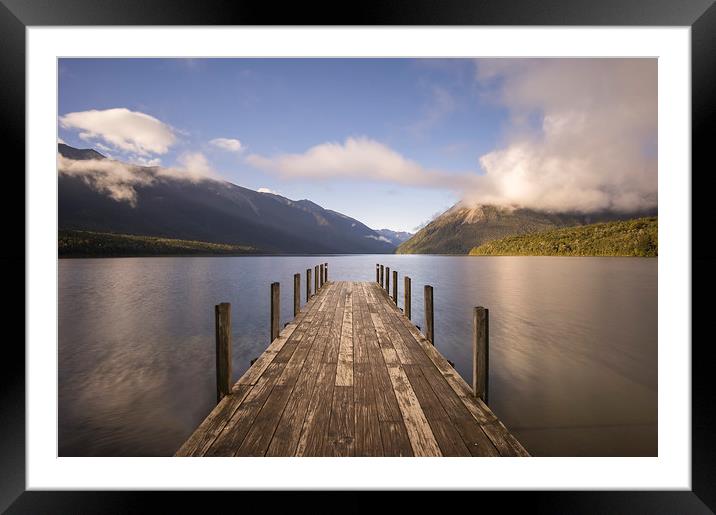 jetty Framed Mounted Print by Sandra Kepkowska