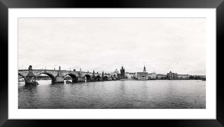 Charles Bridge in Prague, Czech Republic Framed Mounted Print by John Ly