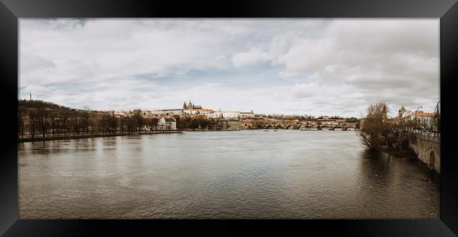 Charles Bridge in Prague, Czech Republic Framed Print by John Ly