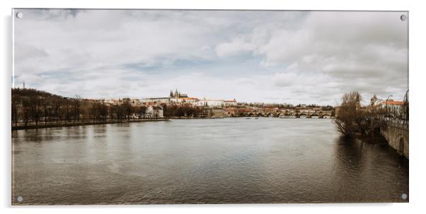 Charles Bridge in Prague, Czech Republic Acrylic by John Ly