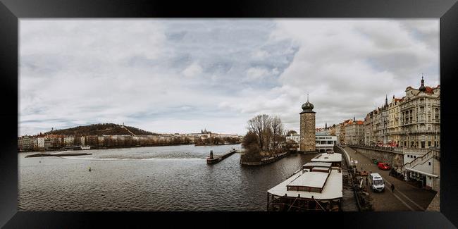 Vltava River in Prague, Czech Republic Framed Print by John Ly