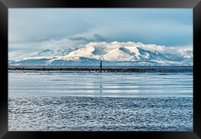 Snow on Arran  Framed Print by Valerie Paterson
