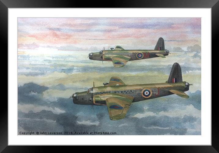 Vickers Wellingtons Framed Mounted Print by John Lowerson