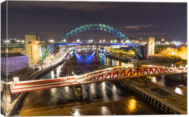 Night at the Quayside Canvas Print by Naylor's Photography