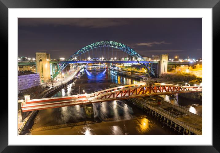 Night at the Quayside Framed Mounted Print by Naylor's Photography