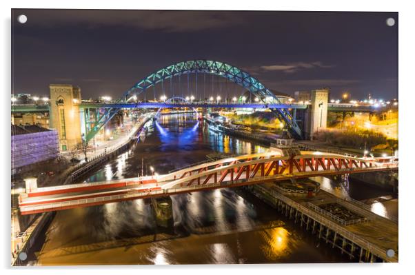 Night at the Quayside Acrylic by Naylor's Photography