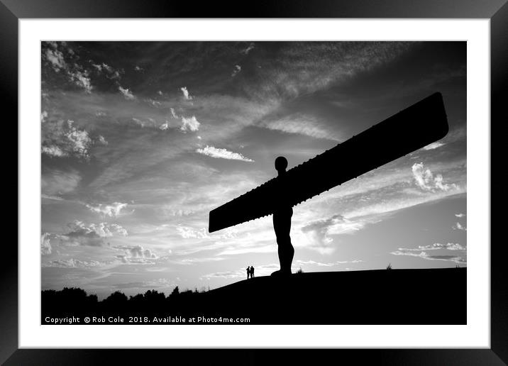 Angel of the North, Newcastle-Gateshead, Tyne and  Framed Mounted Print by Rob Cole