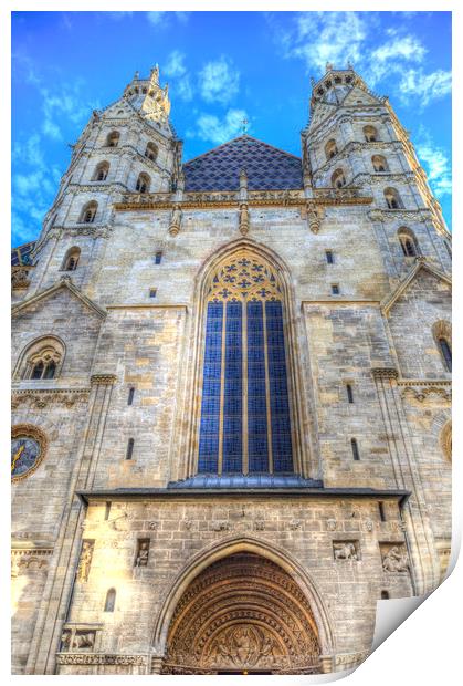 St Stephen's Cathedral Vienna Print by David Pyatt