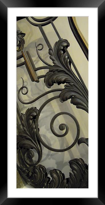 swirls and shadows Framed Mounted Print by Heather Newton