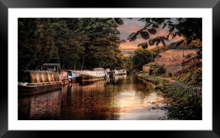Rochdale Canal. Framed Mounted Print by Irene Burdell