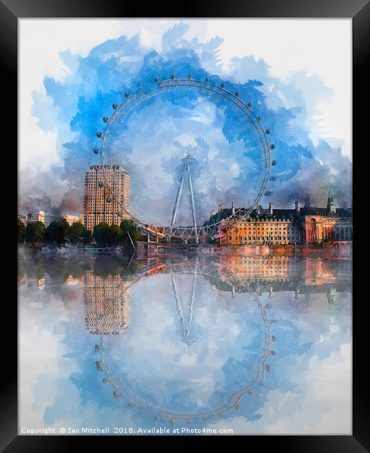 The London Eye Framed Print by Ian Mitchell