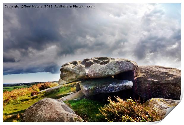 Cup and Saucer Rock Carn Brea Print by Terri Waters