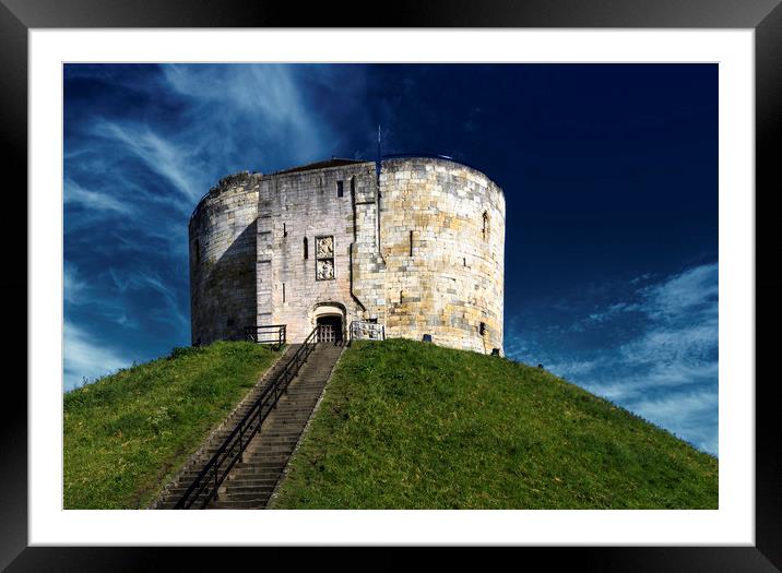Clifford Tower York Framed Mounted Print by John Hall