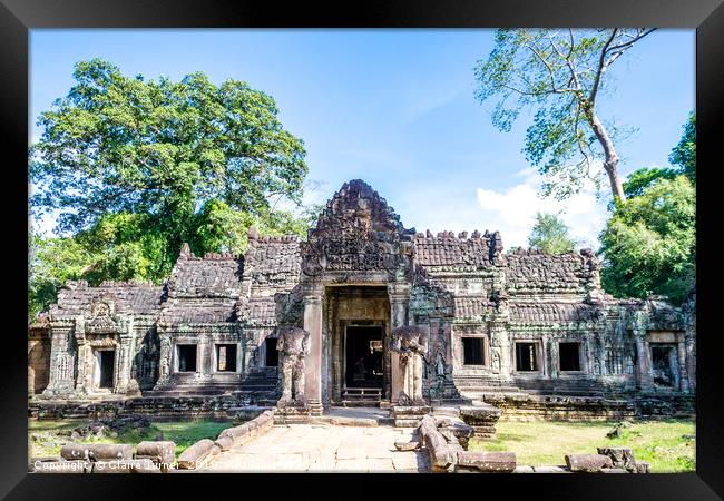 Preah Khan temple Framed Print by Claire Turner