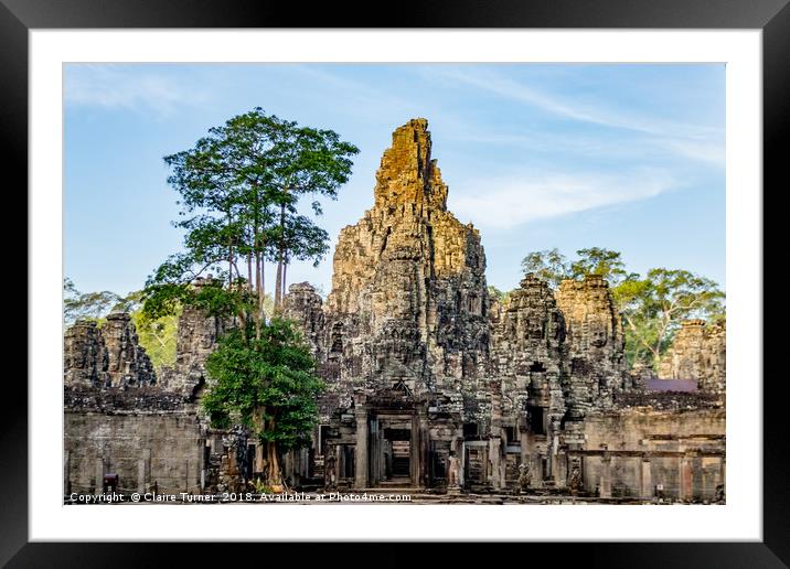 Bayon temple Framed Mounted Print by Claire Turner