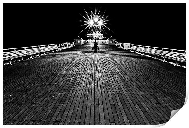 'Pier'ing into the distance Mono Print by Paul Macro