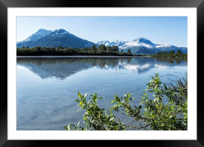 Placer River at the Bend in Turnagain Arm, No. 2 Framed Mounted Print by Belinda Greb