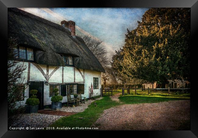 Sulhamstead Abbots Cottages Framed Print by Ian Lewis