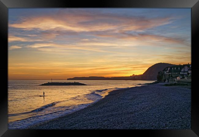 Sidmouth Sunset                     Framed Print by Darren Galpin