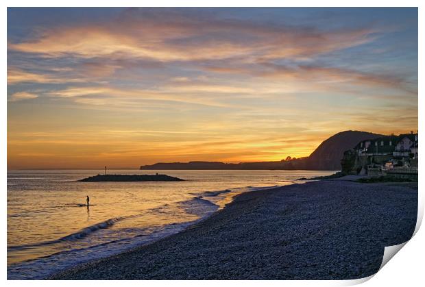 Sidmouth Sunset                     Print by Darren Galpin