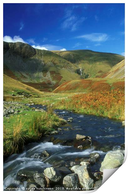 Cautley Spout in the Howgills Print by wayne hutchinson