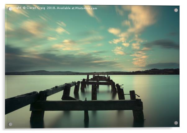 Fahan Pier at Sunrise Acrylic by Ciaran Craig