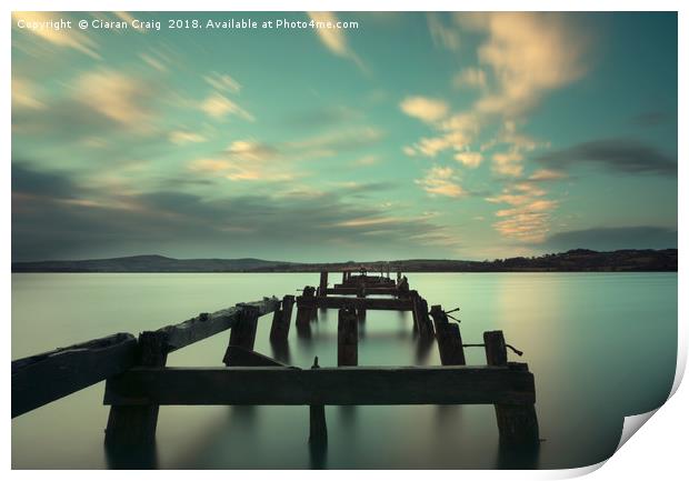 Fahan Pier at Sunrise Print by Ciaran Craig