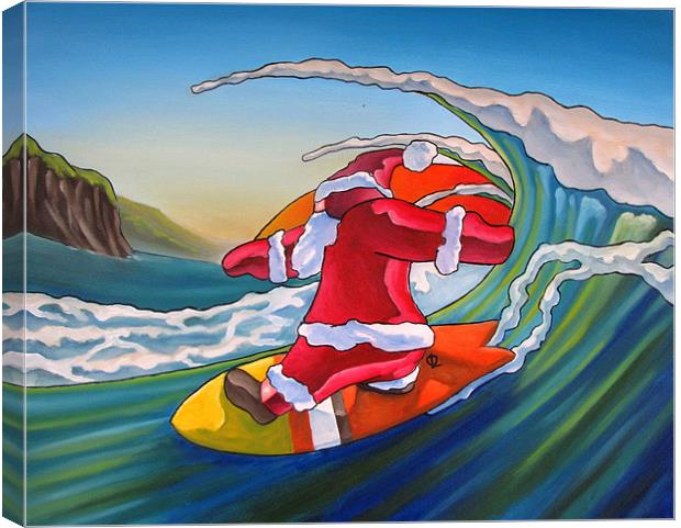 Santa's new Sled Canvas Print by Olivier Longuet