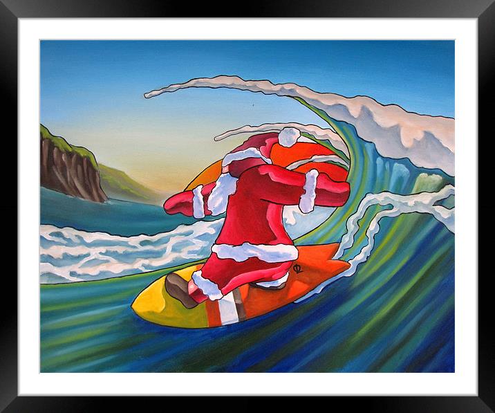 Santa's new Sled Framed Mounted Print by Olivier Longuet