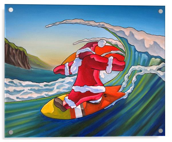 Santa's new Sled Acrylic by Olivier Longuet