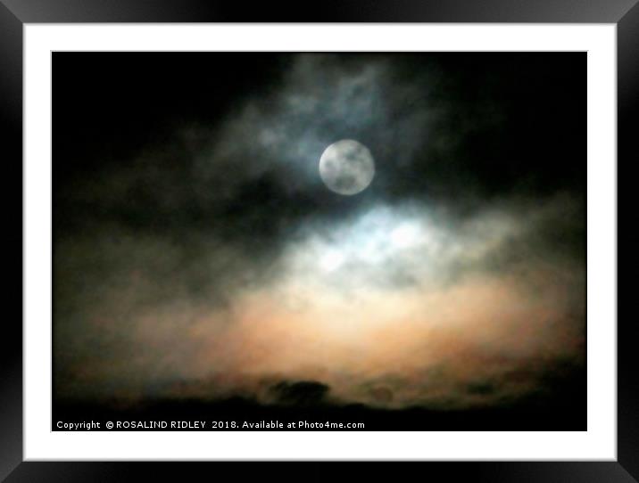 "Spooky big Moon" Framed Mounted Print by ROS RIDLEY
