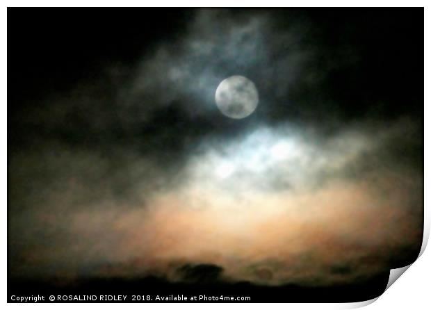 "Spooky big Moon" Print by ROS RIDLEY
