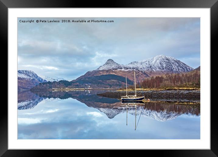 Glen Coe from Buachaille Harbour Framed Mounted Print by Pete Lawless