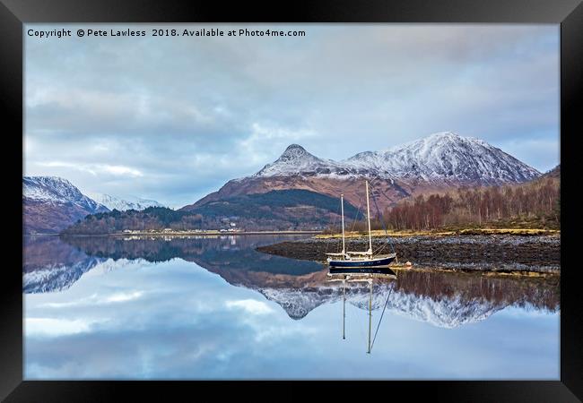 Glen Coe from Buachaille Harbour Framed Print by Pete Lawless