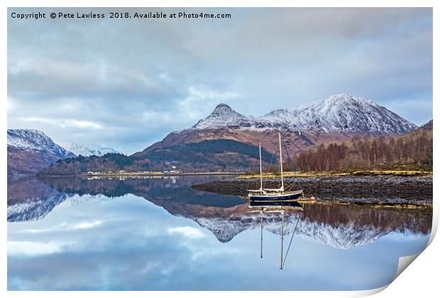 Glen Coe from Buachaille Harbour Print by Pete Lawless