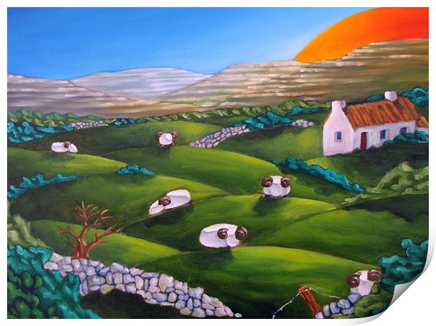 More Burren Sheep Print by Olivier Longuet