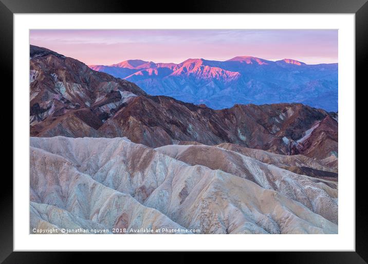 Death Valley Sunrise Framed Mounted Print by jonathan nguyen