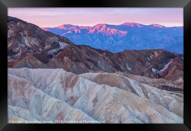 Death Valley Sunrise Framed Print by jonathan nguyen