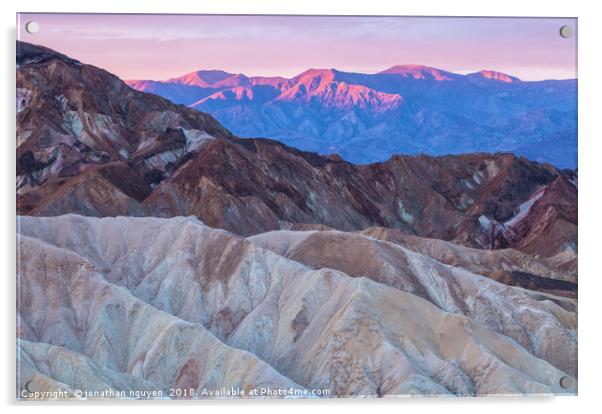 Death Valley Sunrise Acrylic by jonathan nguyen