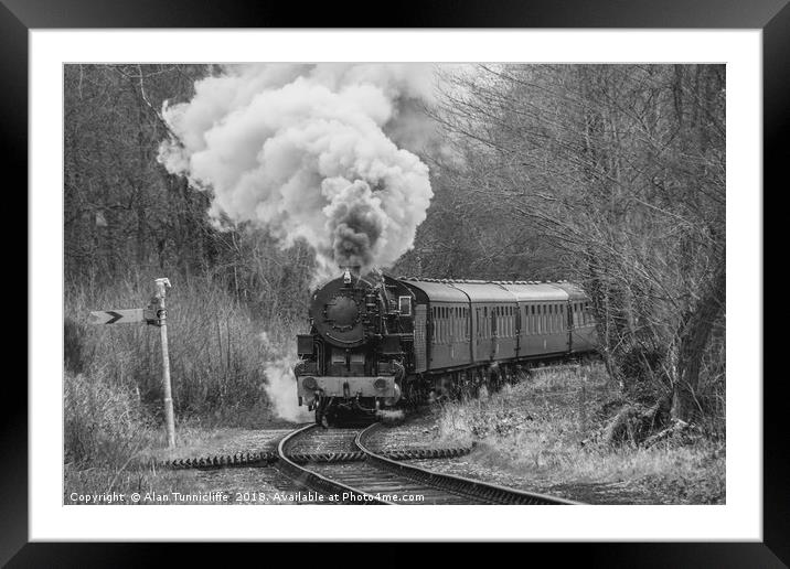 Mighty Locomotive on the Move Framed Mounted Print by Alan Tunnicliffe