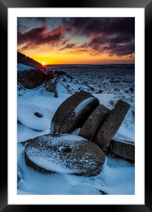 Stanage Edge Millstones #2 Framed Mounted Print by Paul Andrews