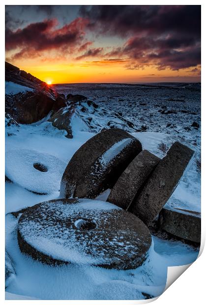 Stanage Edge Millstones #2 Print by Paul Andrews