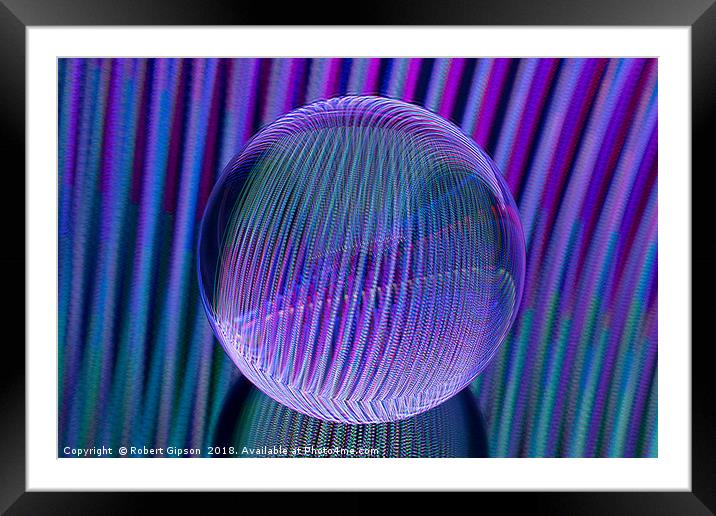 Abstract art Crystal ball lines 3 Framed Mounted Print by Robert Gipson
