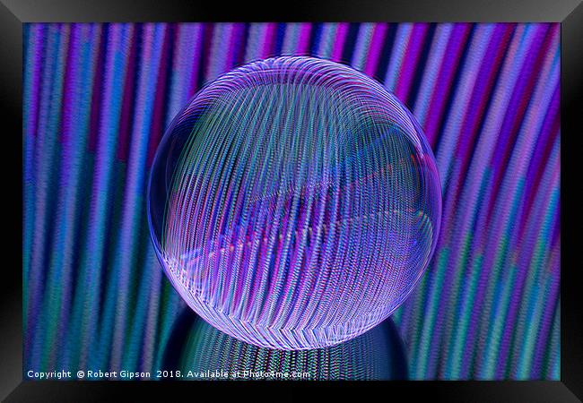 Abstract art Crystal ball lines 3 Framed Print by Robert Gipson