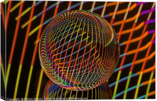 Abstract art Bright lights in the ball Canvas Print by Robert Gipson