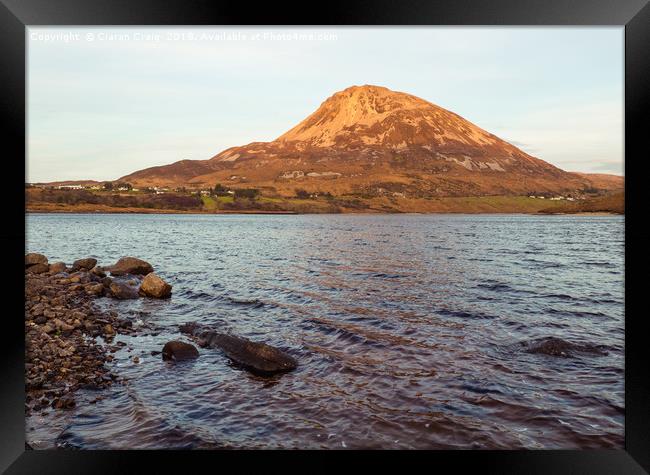 Sunsets on Mount Errigal Framed Print by Ciaran Craig