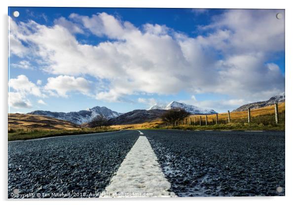 Road to Snowdon Acrylic by Ian Mitchell