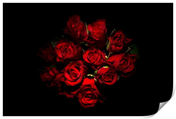 Roses are red Print by Sonia Packer