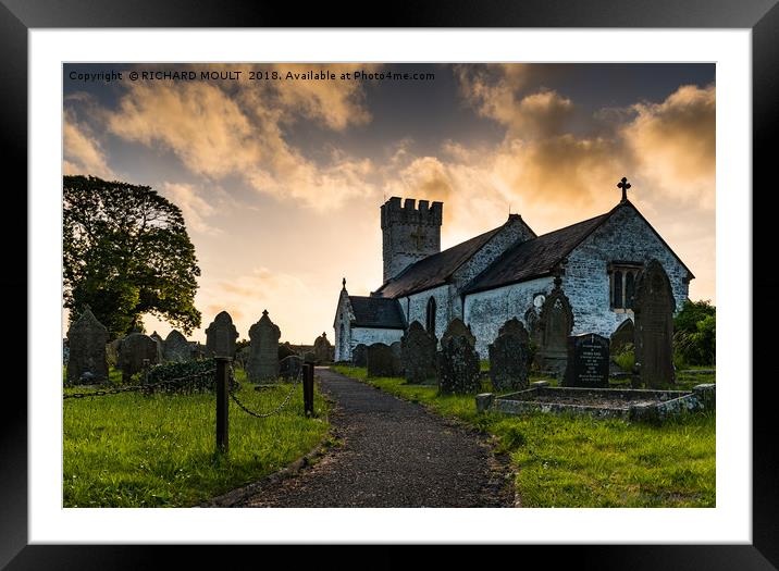 PENNARD CHURCH ON GOWER Framed Mounted Print by RICHARD MOULT