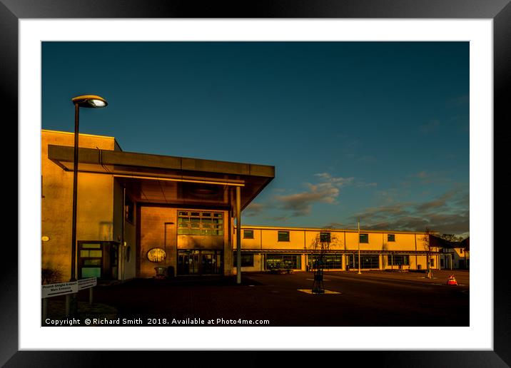 Main entrance to High School Framed Mounted Print by Richard Smith